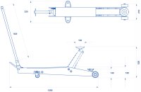 Sollevatore idraulico a carrello OMCN 116 alzata 520mm portata 3000 Kg