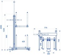 Sollevatore idraulico per ruote e pneumatici OMCN SIF-XR, portata 100Kg