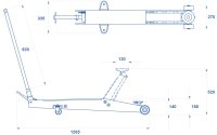 Sollevatore idraulico a carrello OMCN 260 alzata 520mm portata 2500 Kg