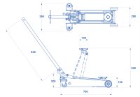 Sollevatore idraulico a carrello OMCN 253 portata 2000 Kg
