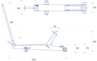 Sollevatore idraulico a carrello OMCN 259 alzata 520mm portata 2000 Kg