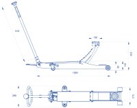 Sollevatore idraulico a carrello OMCN 3020 alzata 505mm portata 3000 Kg