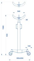 Sollevatore idraulico da fossa e sottoponte a 2 stadi OMCN SIF10-73, portata 4000Kg
