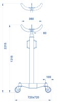 Sollevatore idraulico da fossa e sottoponte OMCN SIF6-73, portata 10000Kg