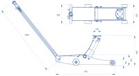 Sollevatore oleopneumatico a carrello OMCN 3100IP alzata 500mm portata 5000 Kg
