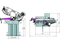Segatrice a nastro per metalli LTF Optimum S 210 G 750W 400V, taglio 170mm