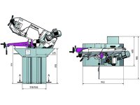 Segatrice a nastro regolazione continua LTF Optimum S 275 N Vario 1500W, taglio 225mm