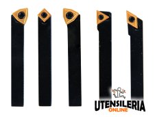 Set 5 Utensili per tornitura LTF gambo MD08 8x8 con inserti