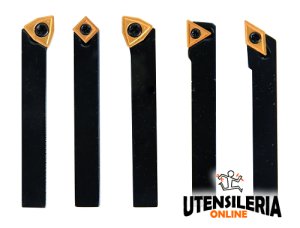 Set 5 Utensili per tornitura LTF gambo MD08 8x8 con inserti
