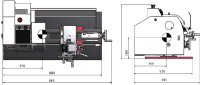 Tornio parallelo 450mm Optimum TU 2304V, 750 W 230V regolazione continua