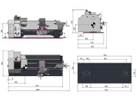 Tornio parallelo Optimum TU2506V D.125x500 giri regolazione continua, 1500W 230V