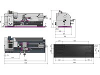 Tornio parallelo Optimum TU2807 D.140x700 di precisione, 850W 400V