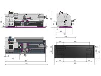 Tornio parallelo Optimum TU2807V D.140x700 giri regolazione continua, 1500W 230V