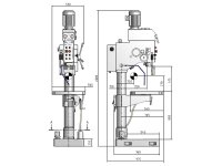 Trapano a colonna Optimum D 40GSP 1,5 kW avanzamento meccanico