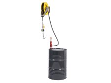 Pompa pneumatica distribuzione olio Meclube per fusti 180-220l con avvolgitubo