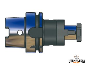 Mandrino portafrese trascinamento frontale e linguetta attacco DIN 69893 HSK/A, 22mm