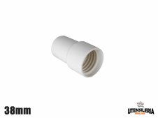 Raccordo per tubo pulizia piscina in PVC bianco 38mm