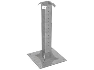 Supporto base telescopico Rego in acciaio zincato per linee vita Tipo C, 1000mm