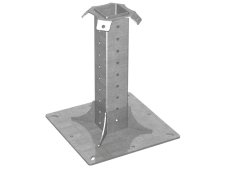 Supporto base telescopico Rego in acciaio zincato per linee vita Tipo C, 500mm Supporto base telescopico Rego in acciaio zincato per linee vita Tipo C, 500mm