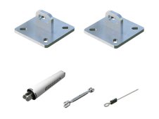 Kit Rego V-Stop in acciaio inox Aisi 304 per linee vita C su superfici piane Kit Rego V-Stop in acciaio inox Aisi 304 per linee vita C su superfici piane