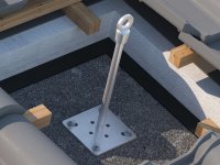 Ancoraggio verticale deformabile Rego Pin per linee vita tipo A
