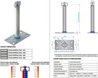 Palo universale a taglio termico Rego POLE-TH per sistema anticaduta Tipo A e C