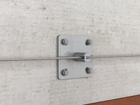 Piastra di ancoraggio intermedia Rego Central Short Pole per linee vita V-Stop Tipo C