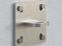 Piastra ancoraggio Rego Short Pole per linee vita Tipo A per superfici piane verticali e orizzontali