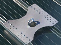 Piastra Rego Plate-X per ancoraggi puntuali Tipo A su lamiera metallica