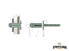 Rivetti con guarnizione per fotovoltaici ø 5,2mm art.GTRERIV