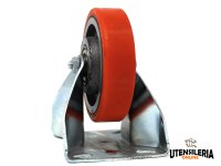 Ruota 91 ROCARR supporto piastra fissa con cuscinetto portata max 400Kg