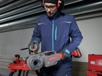 Rothenberger filiera Supertronic 2000E AMPShare con batteria, caricabatterie e 6 testine BSPT 1/2-2