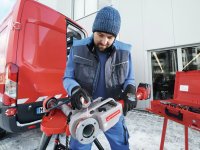 Rothenberger filiera Supertronic 2000E AMPShare con batteria, caricabatterie e 6 testine BSPT 1/2-2