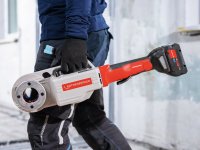 Rothenberger filiera Supertronic 2000E AMPShare con batteria, caricabatterie e 6 testine BSPT 1/2-2