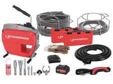 Rothenberger macchina disotturatrice a batteria R600 VarioClean in set Rothenberger macchina disotturatrice a batteria R600 VarioClean in set