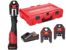 Rothenberger pressatrice Romax 4000 AMPShare con batteria, caricabatterie e 3 ganasce M