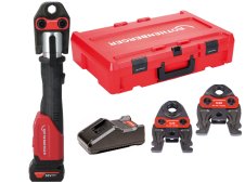 Rothenberger pressatrice Romax 4000 AMPShare con batteria, caricabatterie e 3 ganasce U