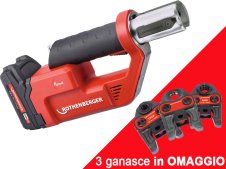 Rothenberger pressatrice Romax Compact TT 12-40mm, 3 ganasce TH + Batteria in Omaggio Rothenberger pressatrice Romax Compact TT 12-40mm, 3 ganasce TH + Batteria in Omaggio