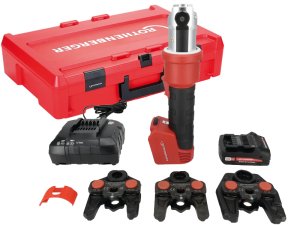 Rothenberger pressatrice Romax Nano CAS con batteria, caricabatteria e 3 ganasce iJaw TH