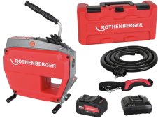 Rothenberger macchina disotturatrice a batteria R600 VarioClean con batteria 8.0Ah e caricabatteria