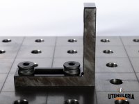 Squadra di battuta 175x50x175mm SaldaPro, spessore 25mm fori 28mm