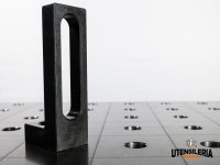 Squadra di battuta 175x50x75mm SaldaPro, spessore 25mm fori 28mm