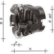 Fresa per spianatura inserti tondi RD16 D.52 Z4 Attacco d.22