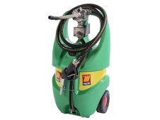 Serbatoio carrellato per trasporto benzina Meclube Caddy con pompa rotativa manuale, 55lt