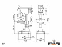 Trapano a colonna R45E con trasmissione elettrica ø 45 mm pesante