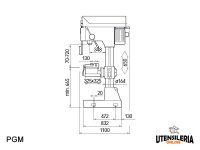 Trapano a colonna R45E con trasmissione elettrica ø 45 mm pesante