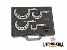 SET 4 micrometri per esterni centesimali 0/100mm