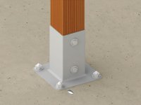 Portapilastro Simpson Strong-Tie PPJBT per travi quadre in legno, 70-200mm