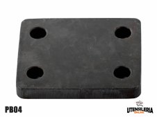 Base in acciaio brunito PB04 per bloccaggio verticale rinforzato Base in acciaio brunito PB04 per bloccaggio verticale rinforzato