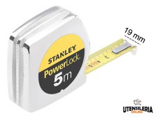 Flessometro Stanley 5 metri x 19mm rivetto pieno e nastro in acciaio Flessometro Stanley 5 metri x 19mm rivetto pieno e nastro in acciaio